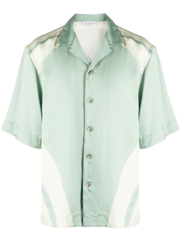 DRIES VAN NOTEN Men Engineered Print Viscose Shirt