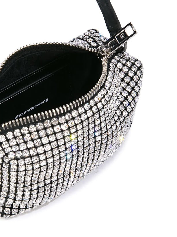 ALEXANDER WANG Chain Mesh Rhinestone Pouch