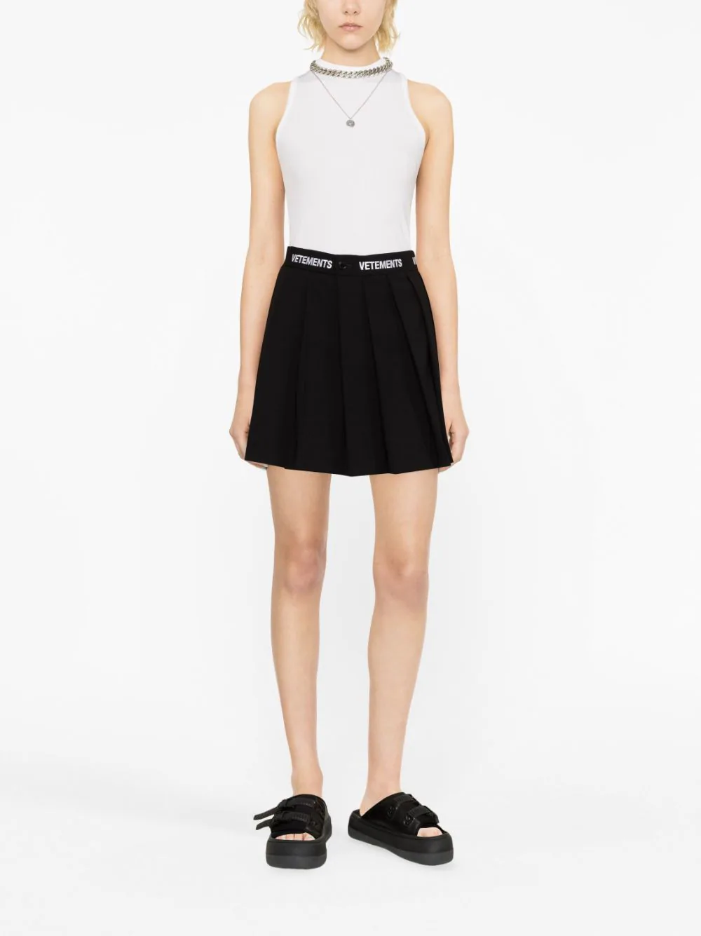 VETEMENTS Women Logo School Girl Skirt