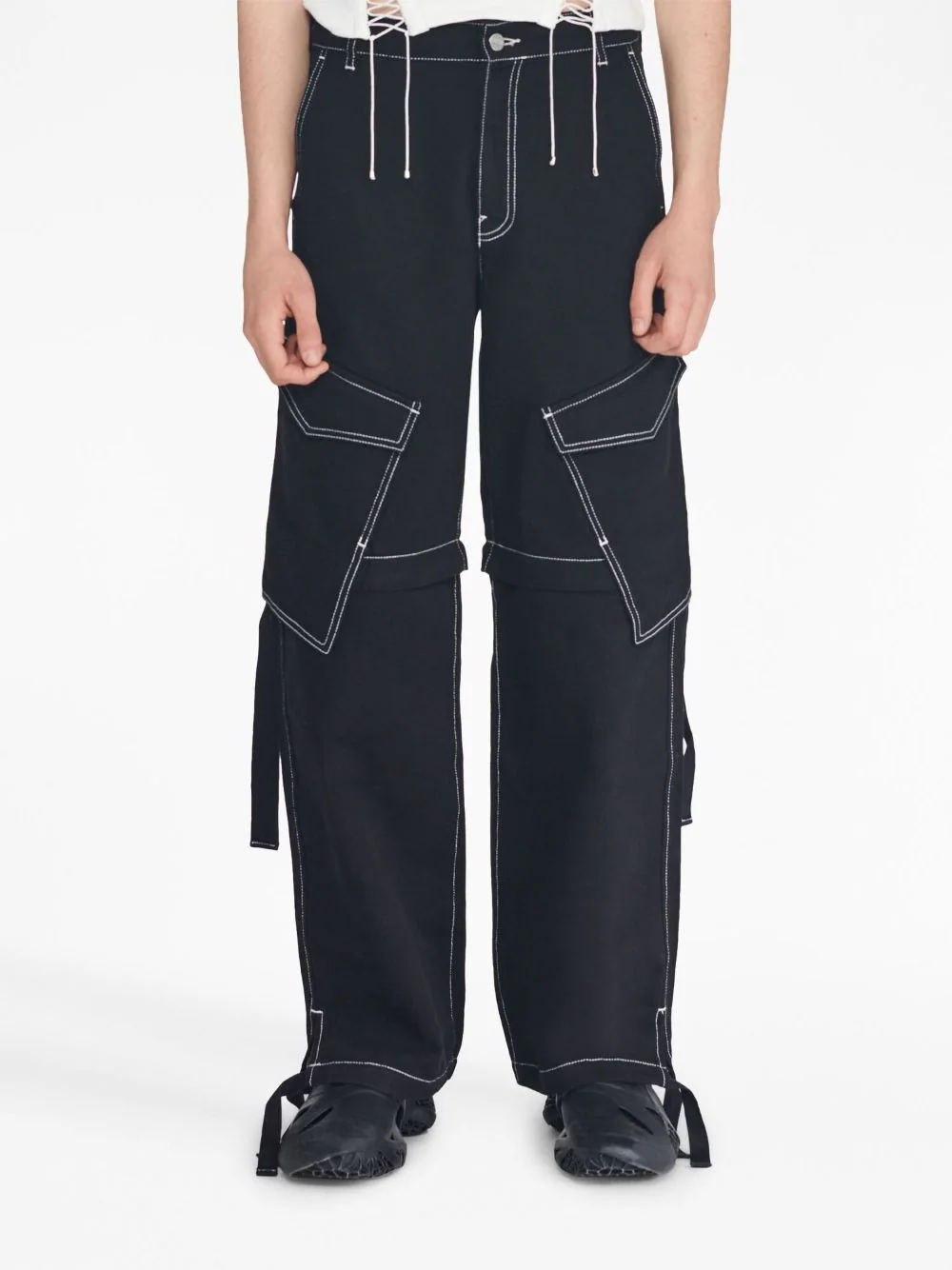 DION LEE Unisex Denim Parachute Pants