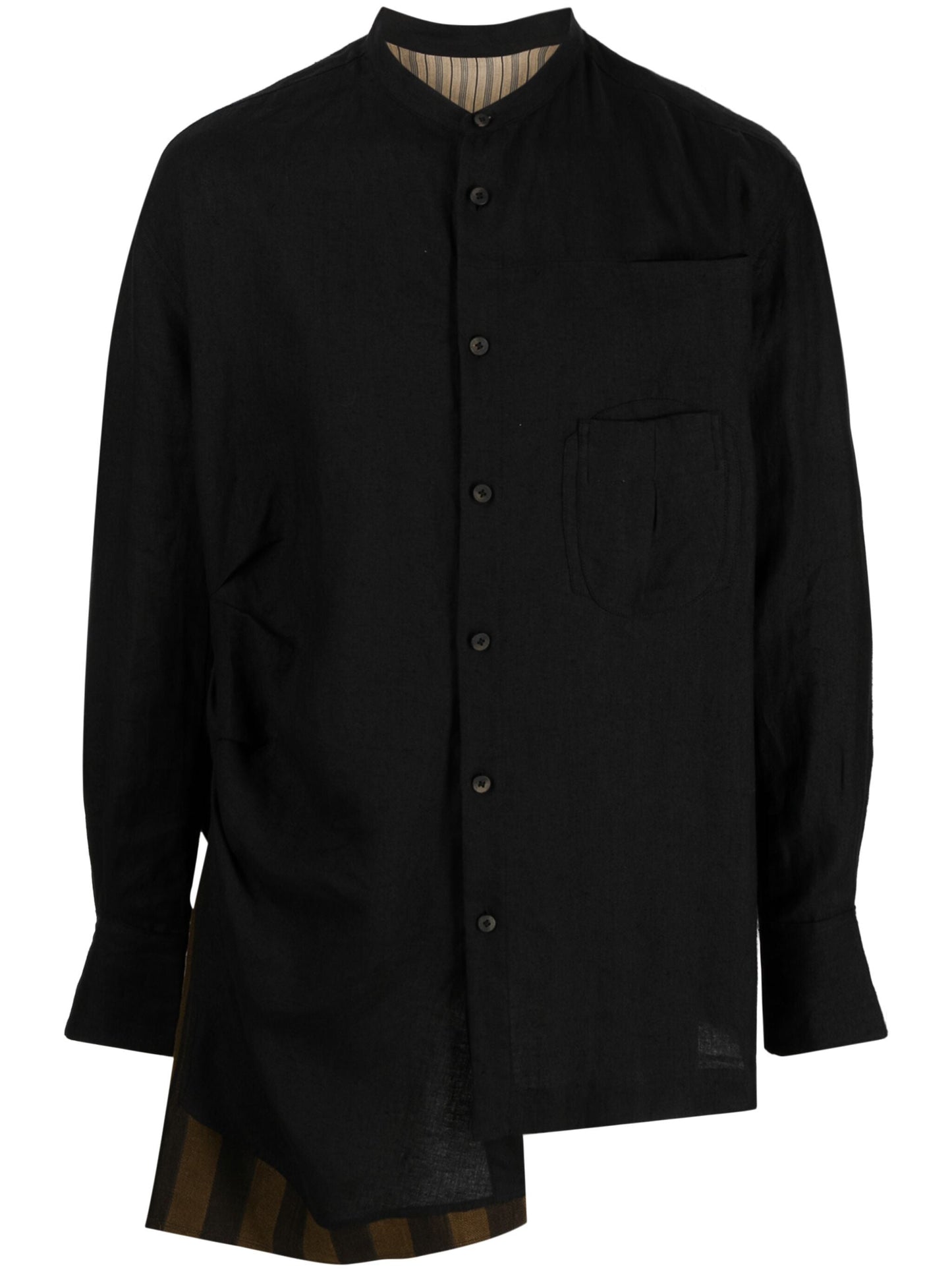 ZIGGY CHEN Men Asymmetric Collage Shirt