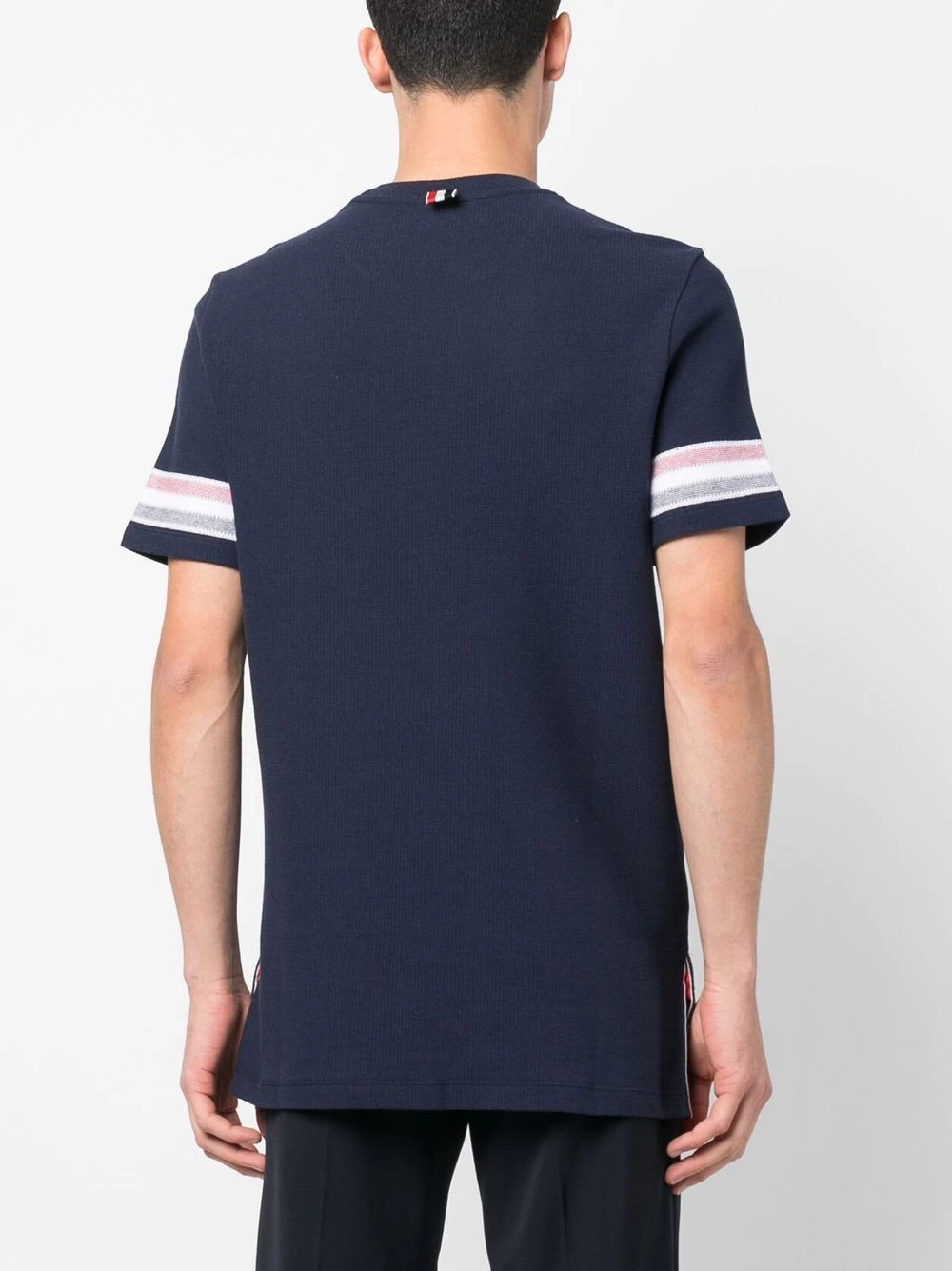 THOM BROWNE Men Striped Sleeve SS T-Shirt