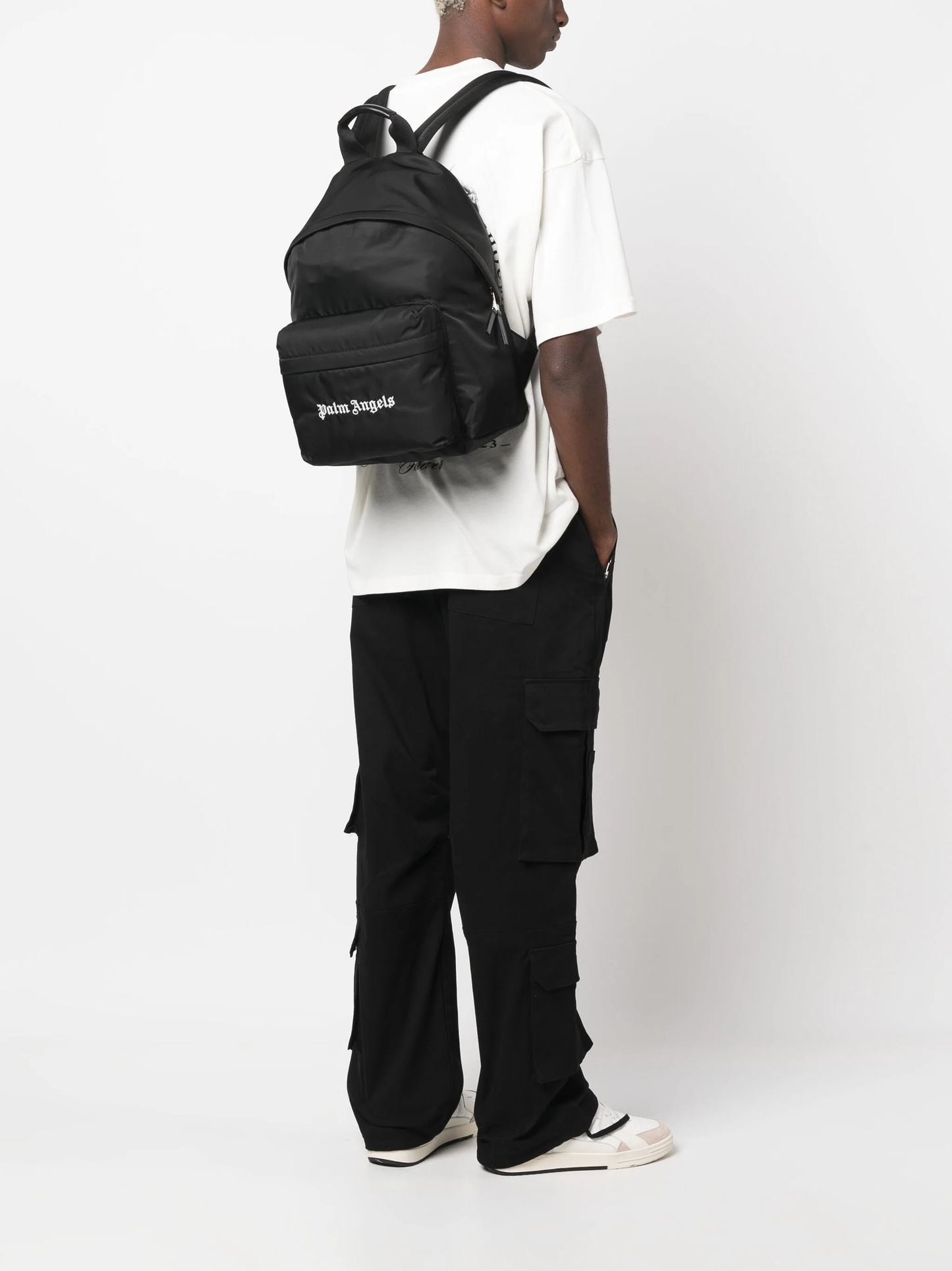 PALM ANGELS Men Nylon Logo Backpack