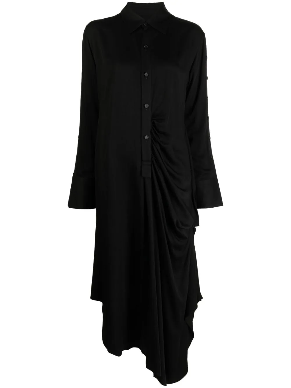 YOHJI YAMAMOTO Women Backside Draped Shirt Dress