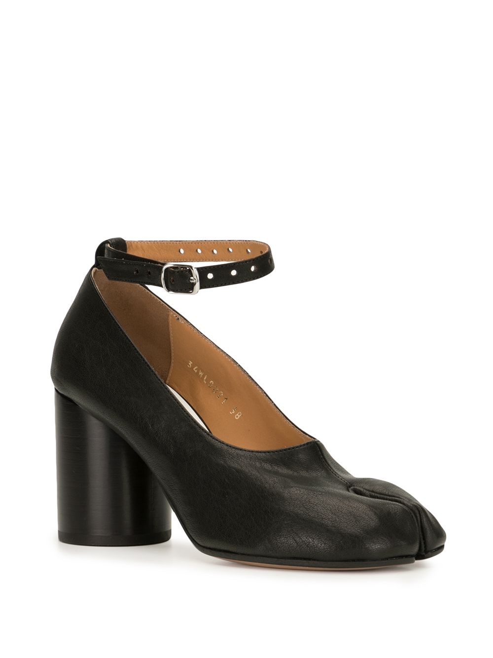 MAISON MARGIELA Women Vintage Leather Tabi Mary Jane Ankle Strap Pumps