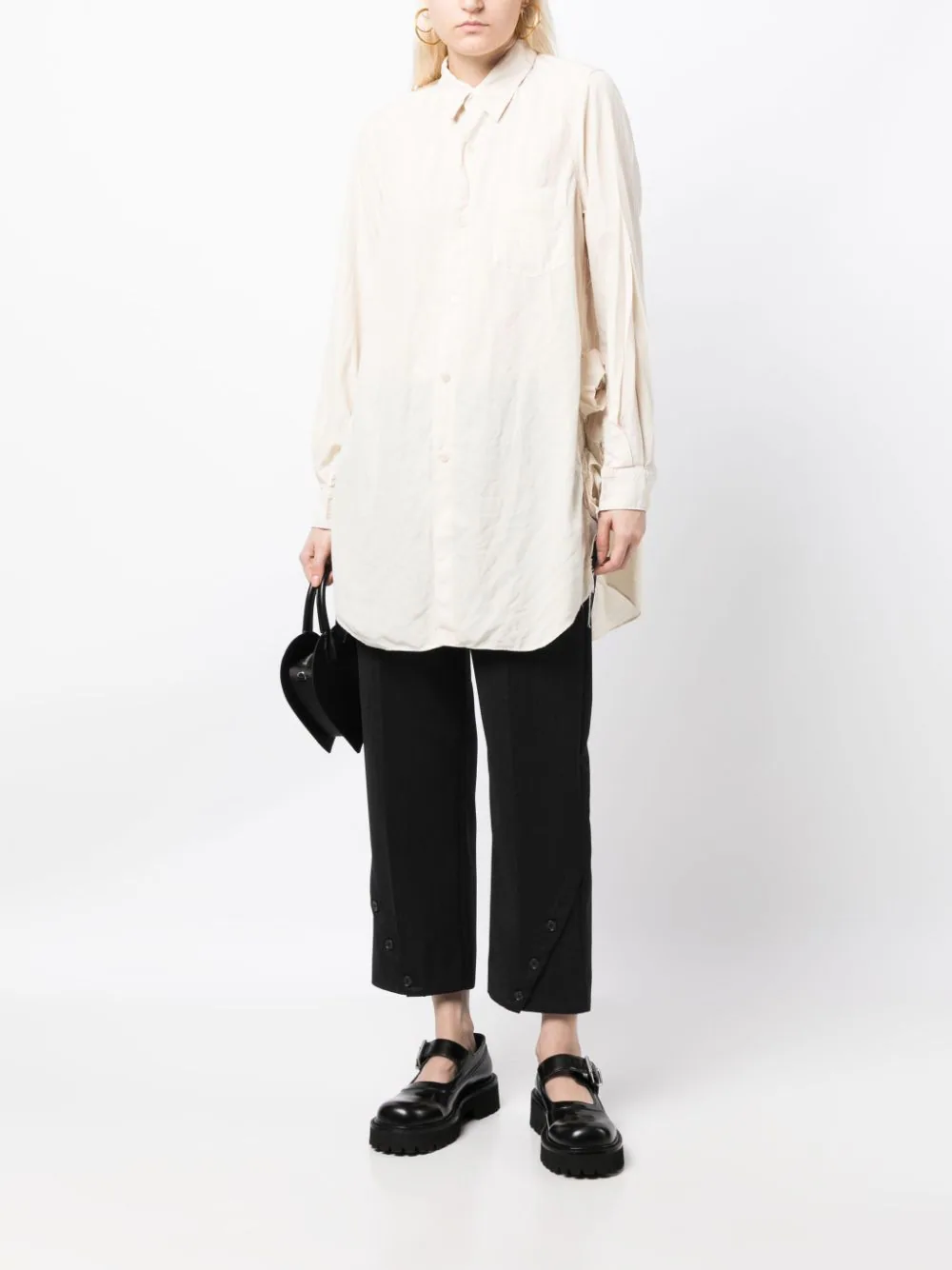 COMME DES GARCONS COMME DES GARCONS Women Rushed Flower Side Panel Shirt