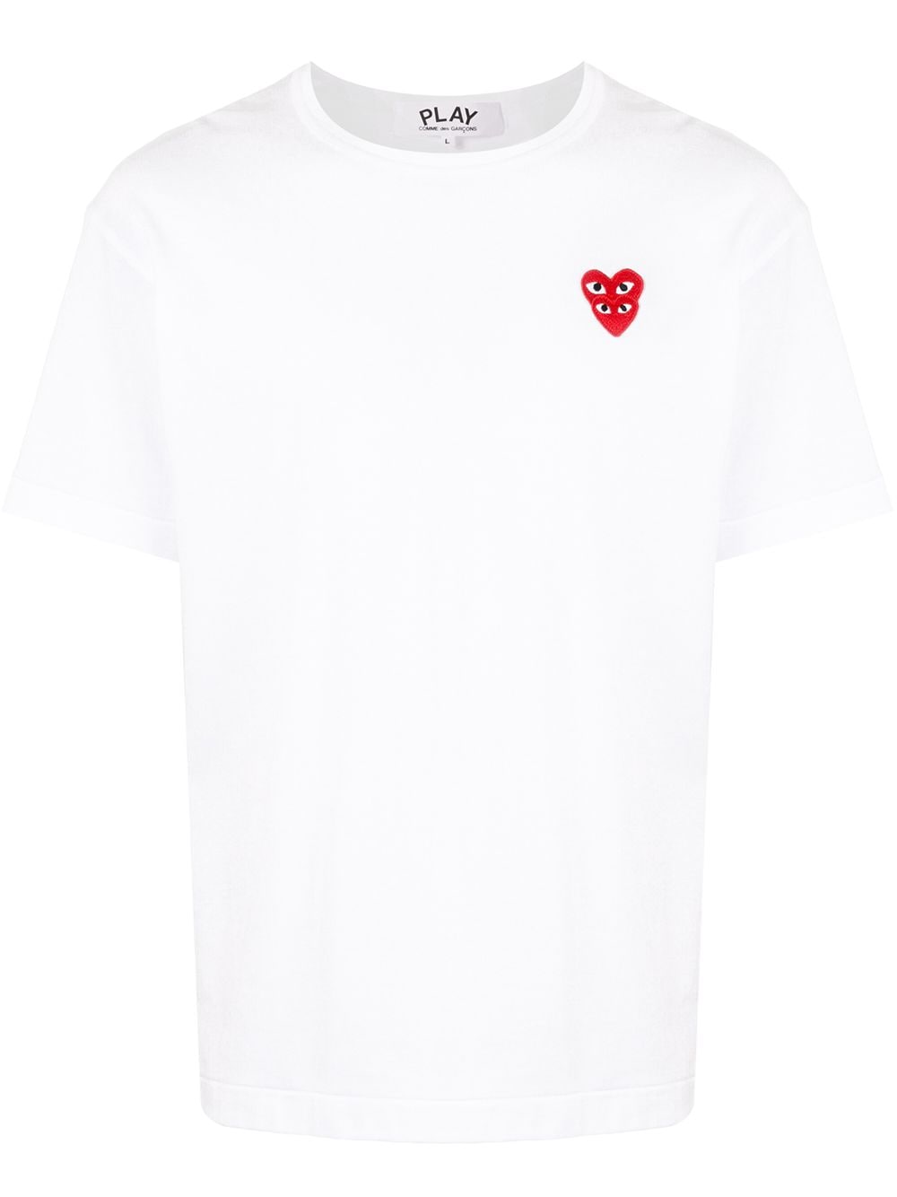 COMME des GARÇONS PLAY  Men Double Red Heart T-Shirt