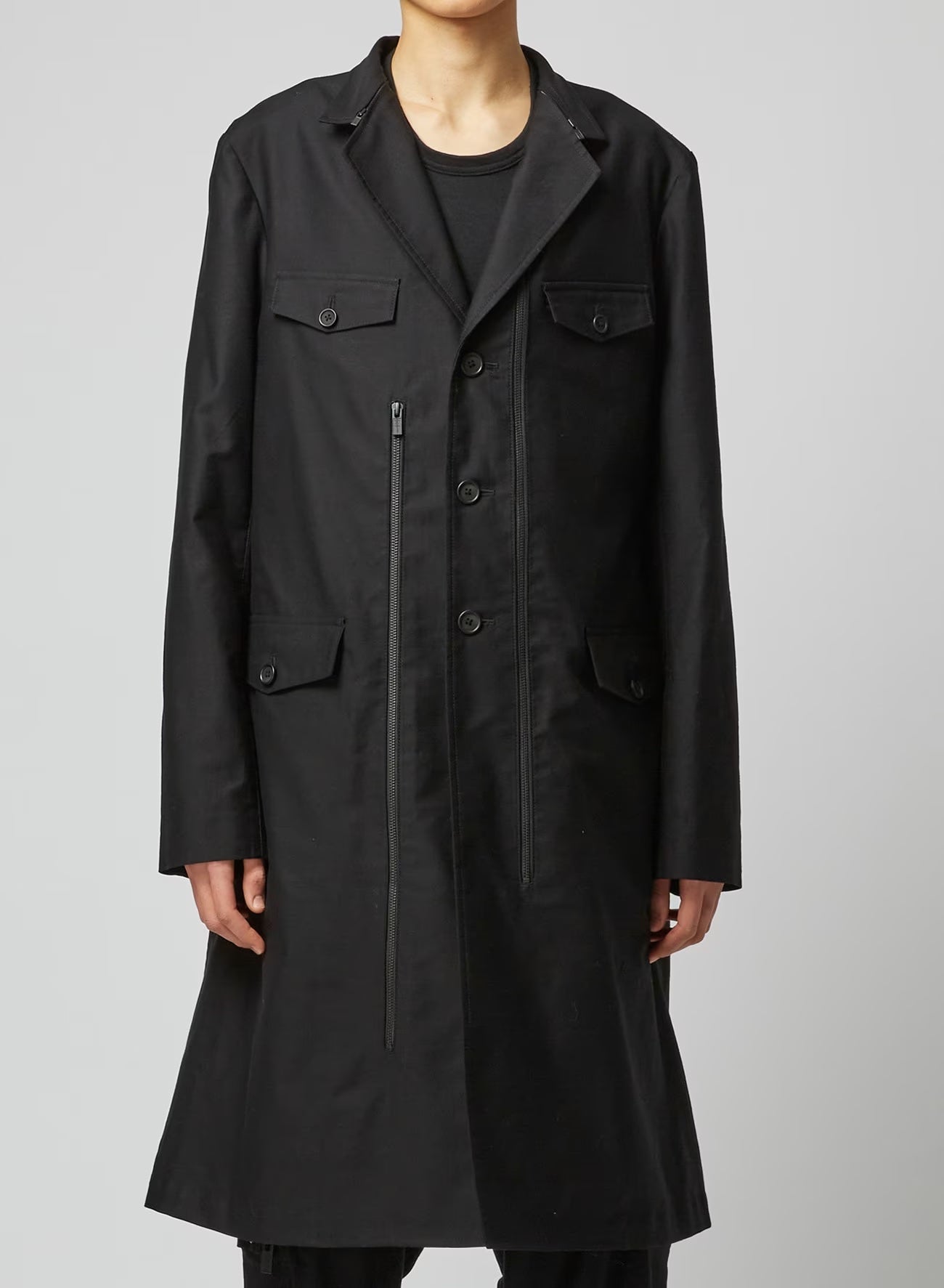 YOHJI YAMAMOTO POUR HOMME Men Long Fastener Jacket