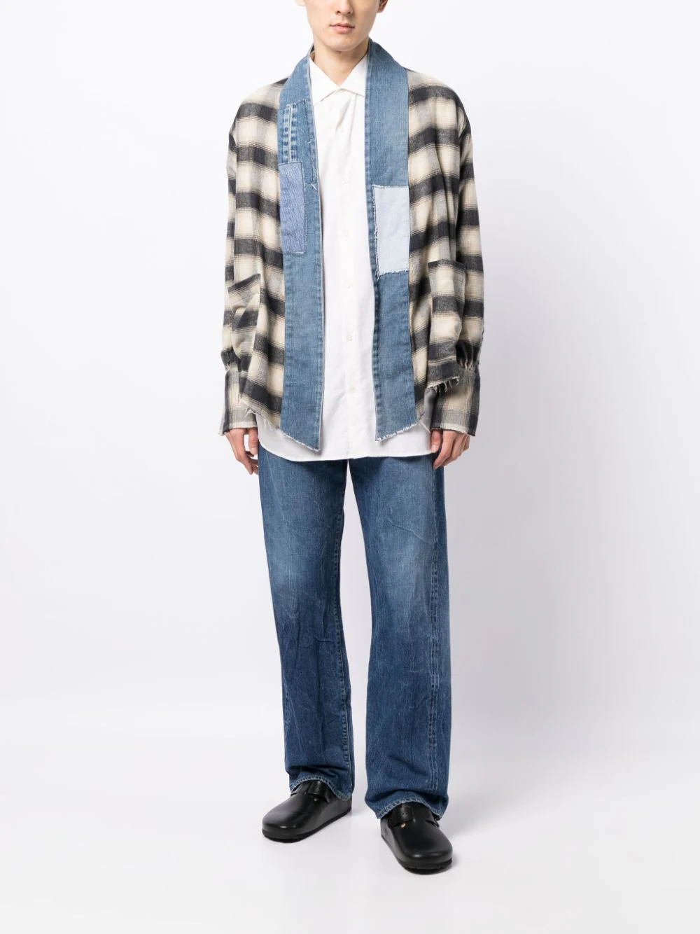 GREG LAUREN Men Plaid Studio Shirt