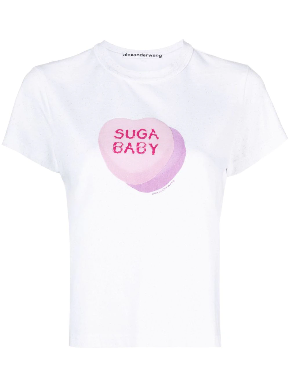 ALEXANDER WANG Women Shrunken Allover Glitter & Suga Baby Tee