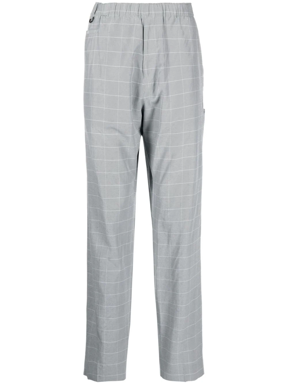 UNDERCOVER MEN DRAWSTRING CHECK PANTS