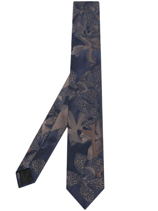 DRIES VAN NOTEN Floral Silk Tie