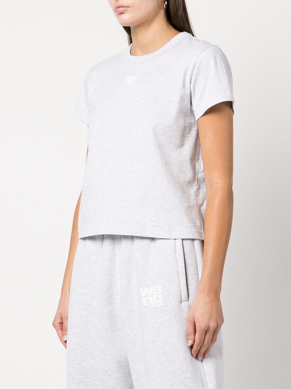 T BY ALEXANDER WANG Women Essential Jersey Puff Logo Shrunk Tee