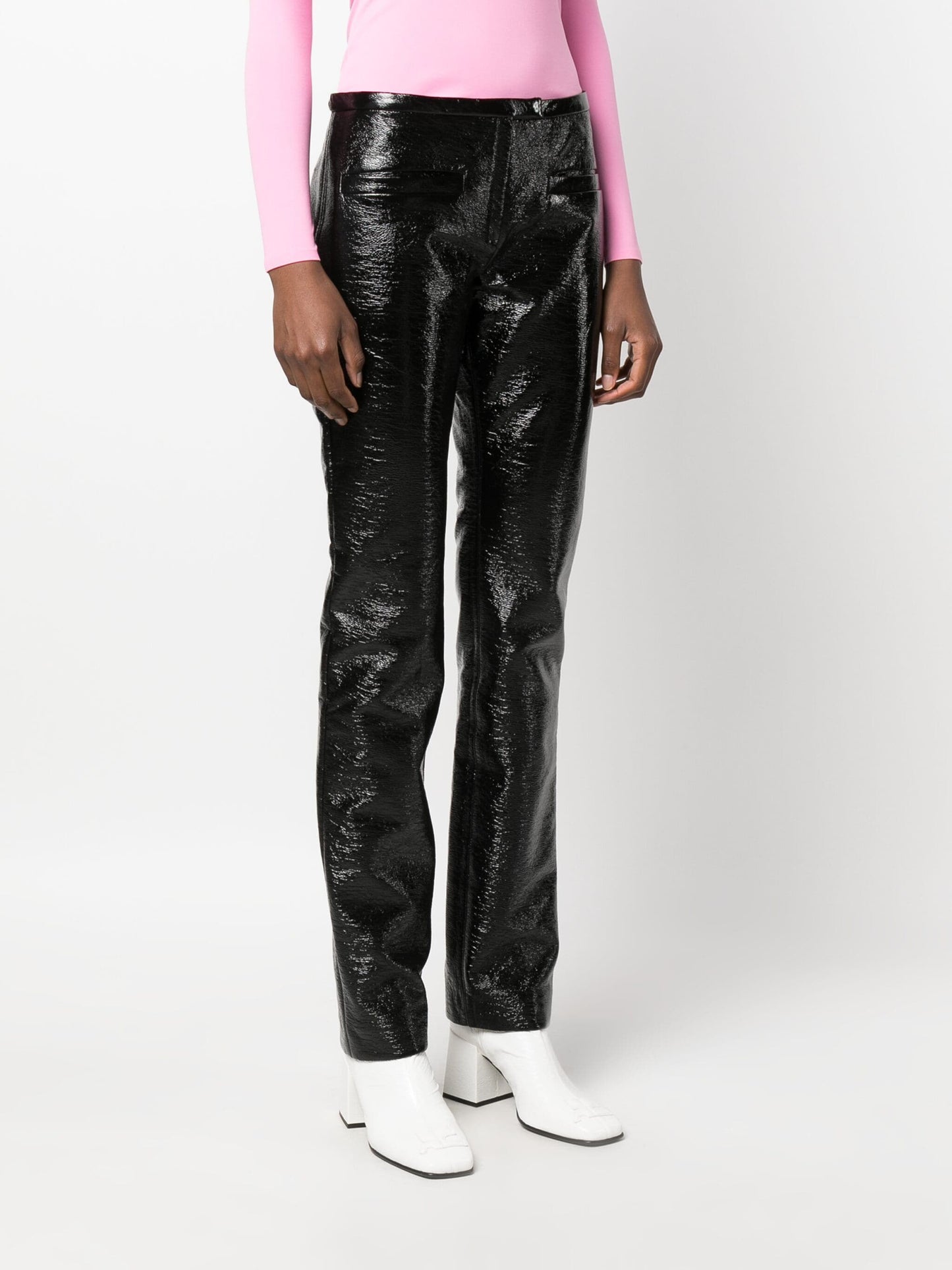 COURREGES Women Tube Vinyl Tailored Pants