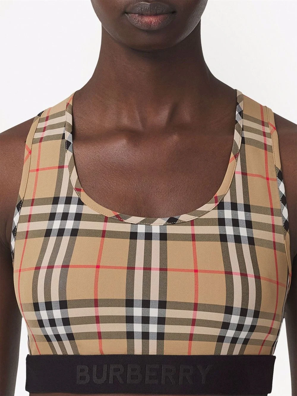 BURBERRY WOMEN Vintage Check-print Sports Bra