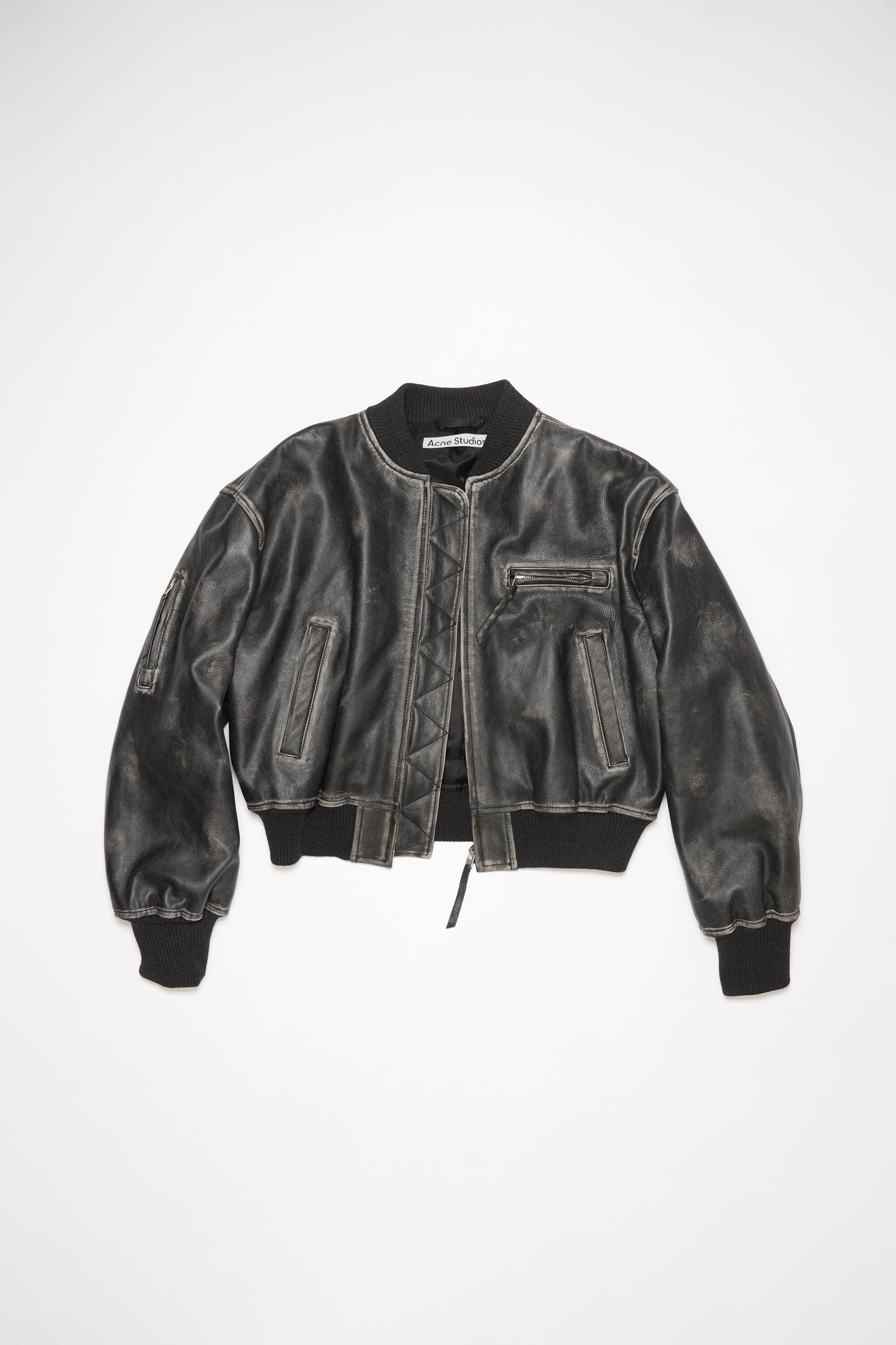 ACNE STUDIOS Women Leather Bomber Jacket