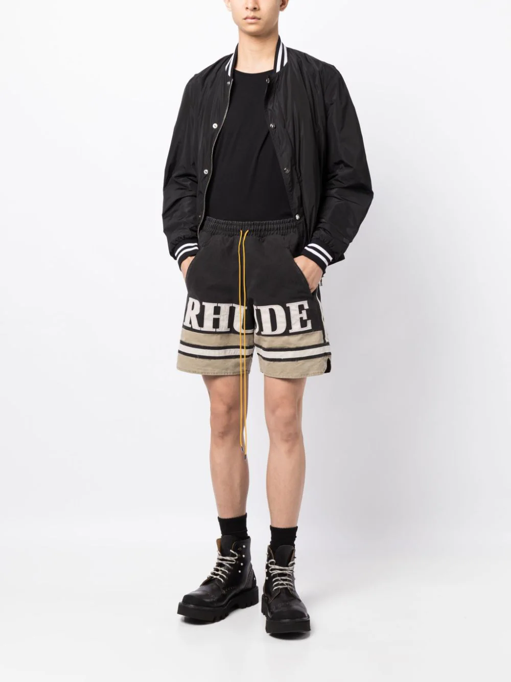 RHUDE Men Embroidered Logo Shorts