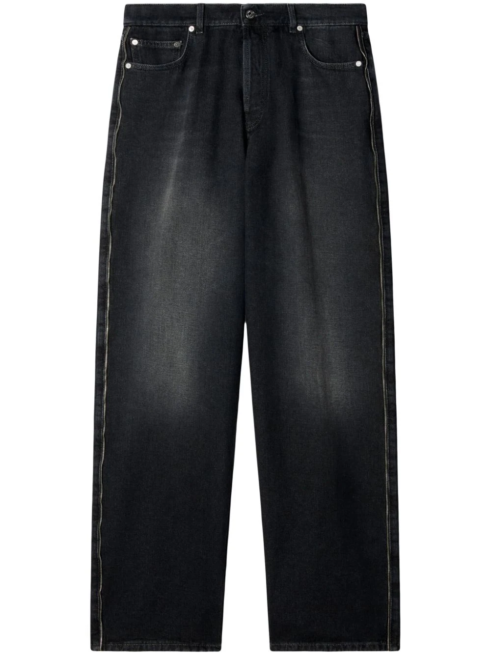 OFF-WHITE Men Zip-Trim Loose-Fit Jeans