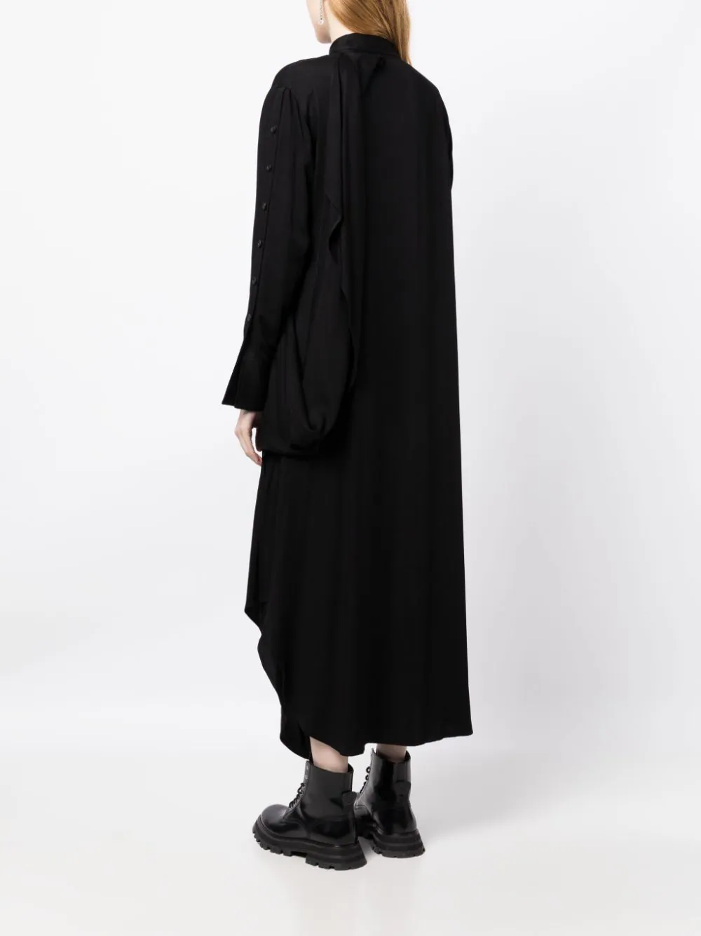 YOHJI YAMAMOTO Women Backside Draped Shirt Dress