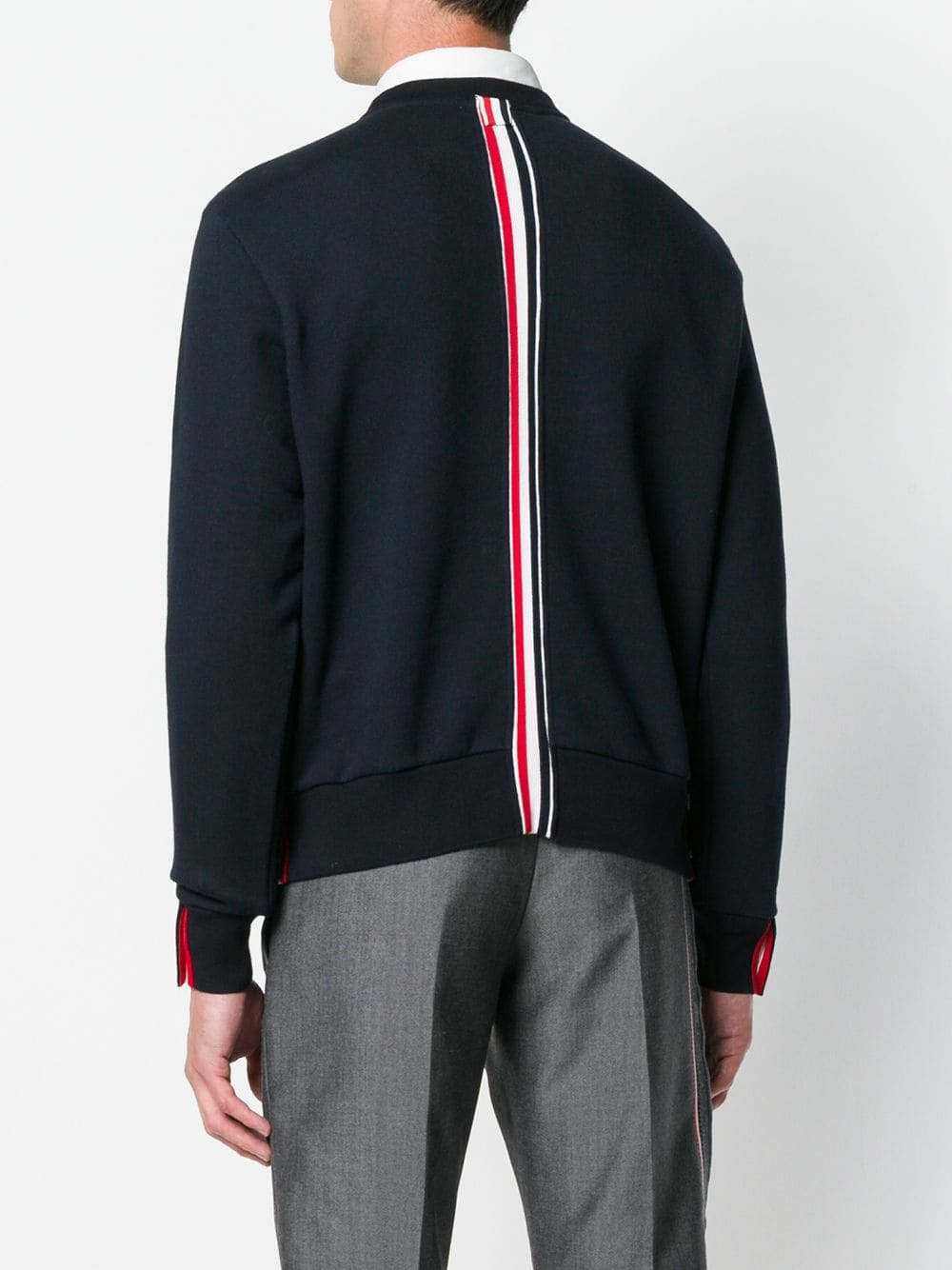 THOM BROWNE Men Classic Center Back Stripe Crewneck Pullover