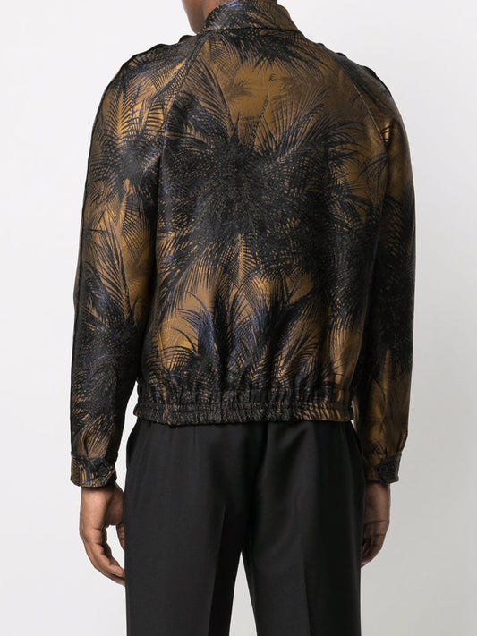 SAINT LAURENT MEN SILK JACQUARD JACKET