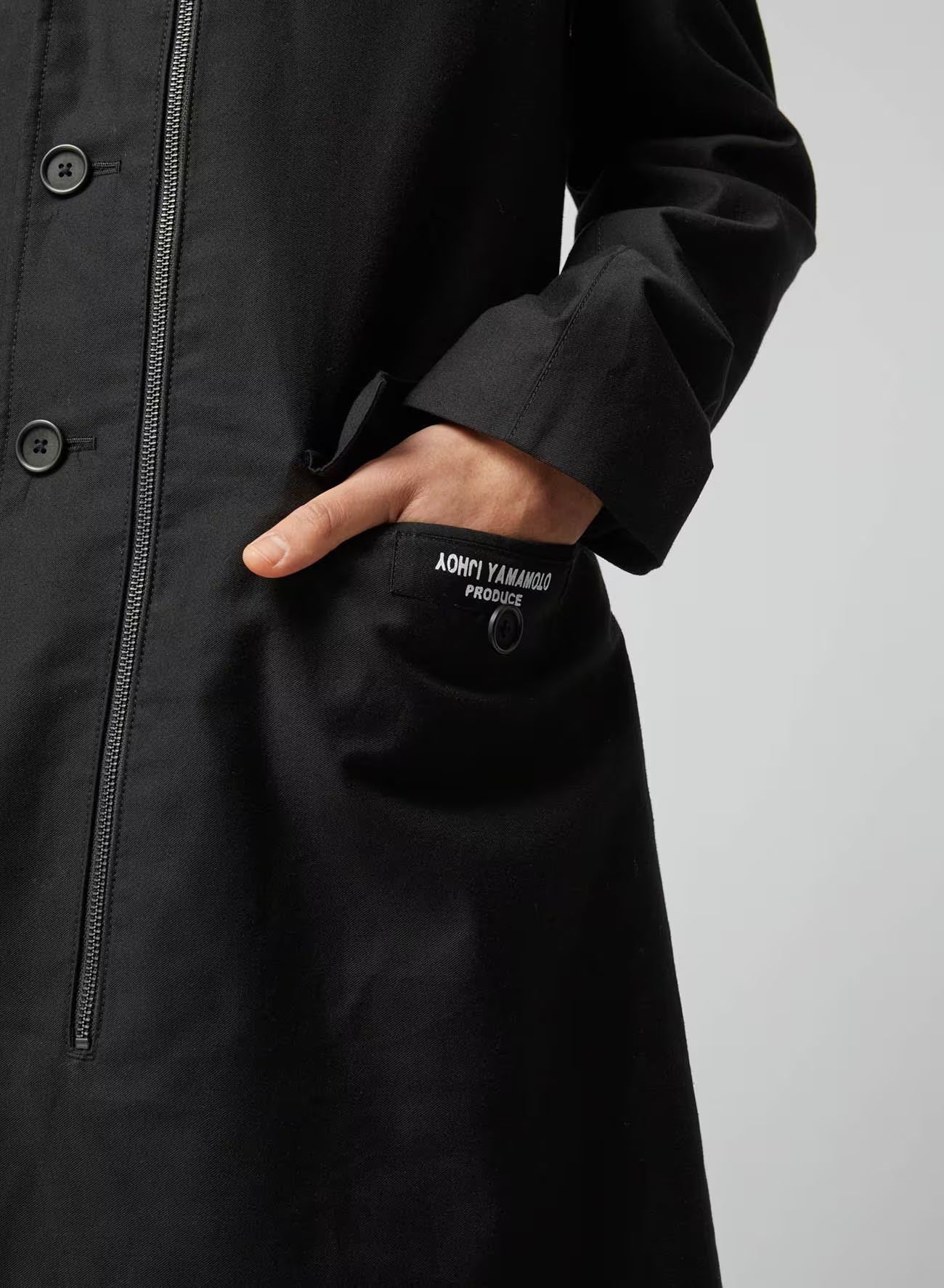 YOHJI YAMAMOTO POUR HOMME Men Long Fastener Jacket