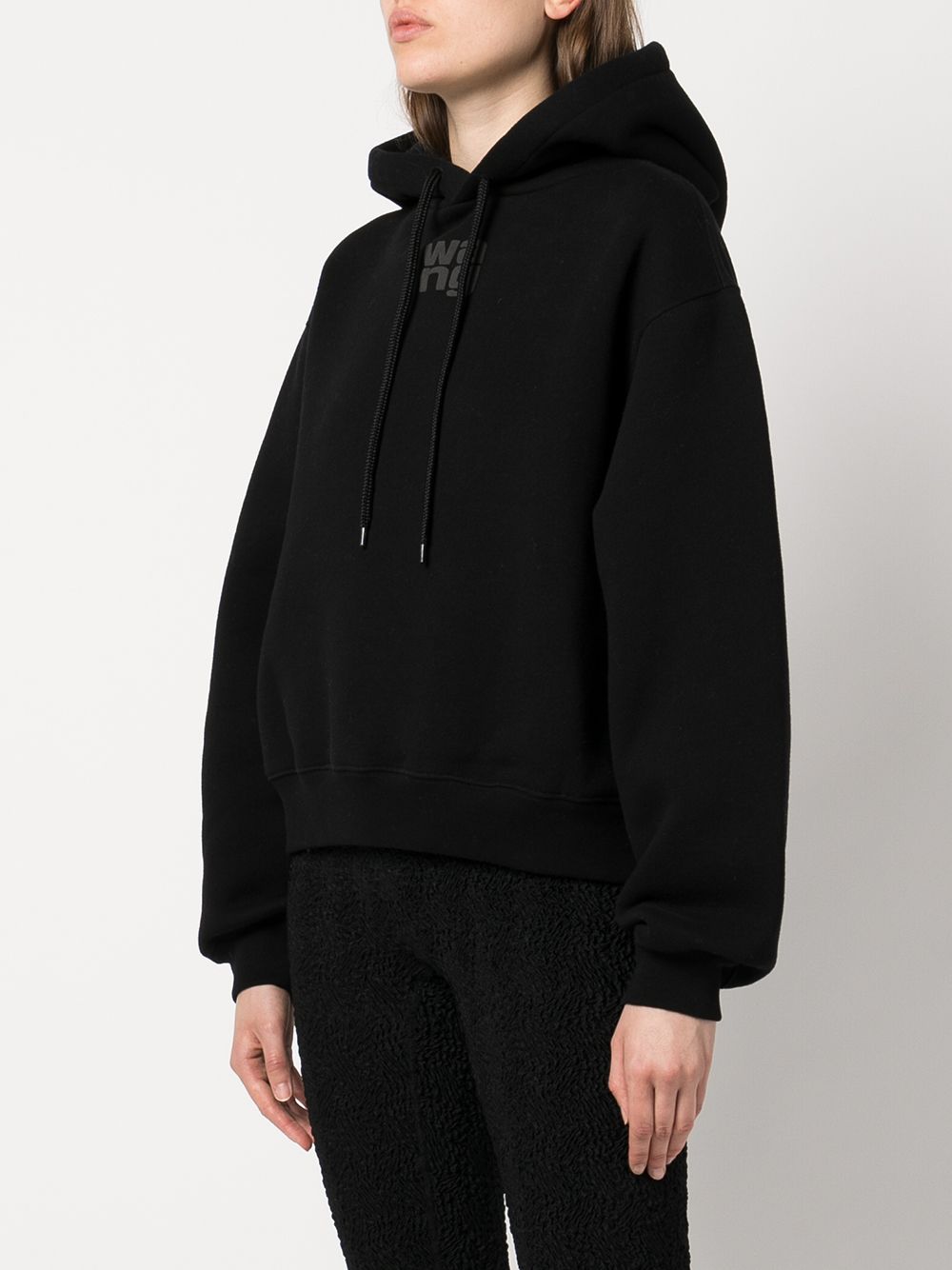 T BY ALEXANDER WANG Women Essential Puff Logo Terry Hoodie