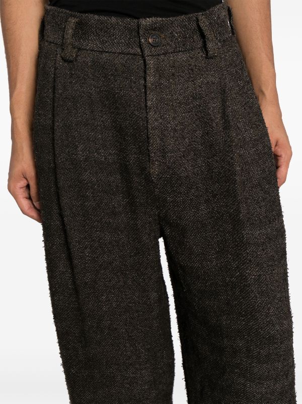 ZIGGY CHEN Men Front Pleats Tapered Trousers