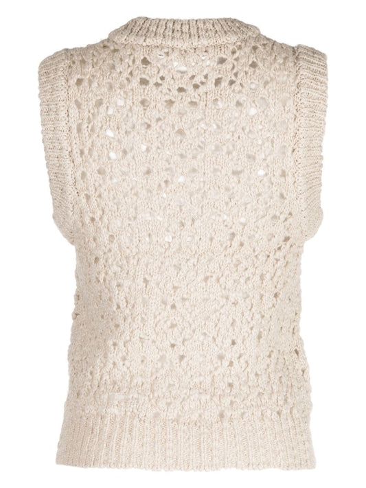 AMOMENTO Women Crochet Vest