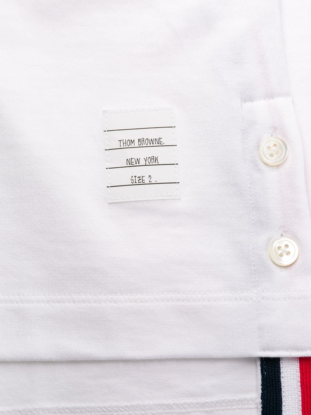 THOM BROWNE Men SS Ringer Jersey Tee