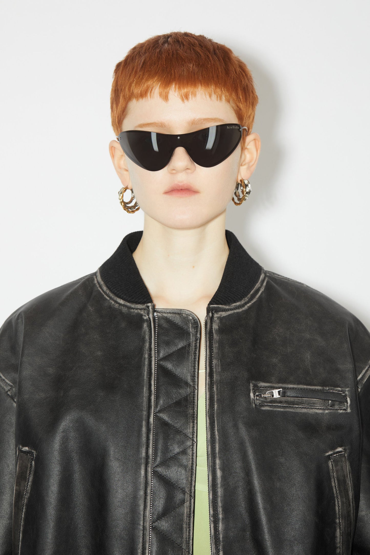 ACNE STUDIOS Women Leather Bomber Jacket