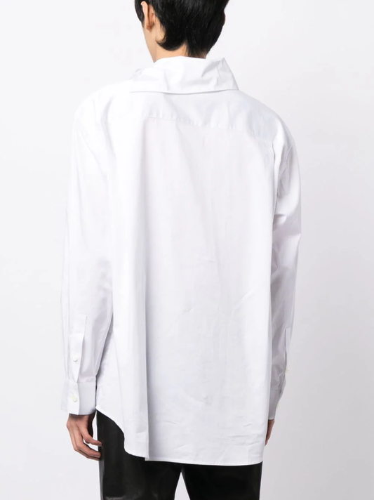 SYSTEM Men Oversized Collar Detail Shirt