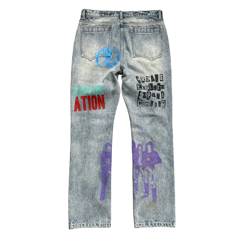 CEEC Elemental Graphic Print Jeans