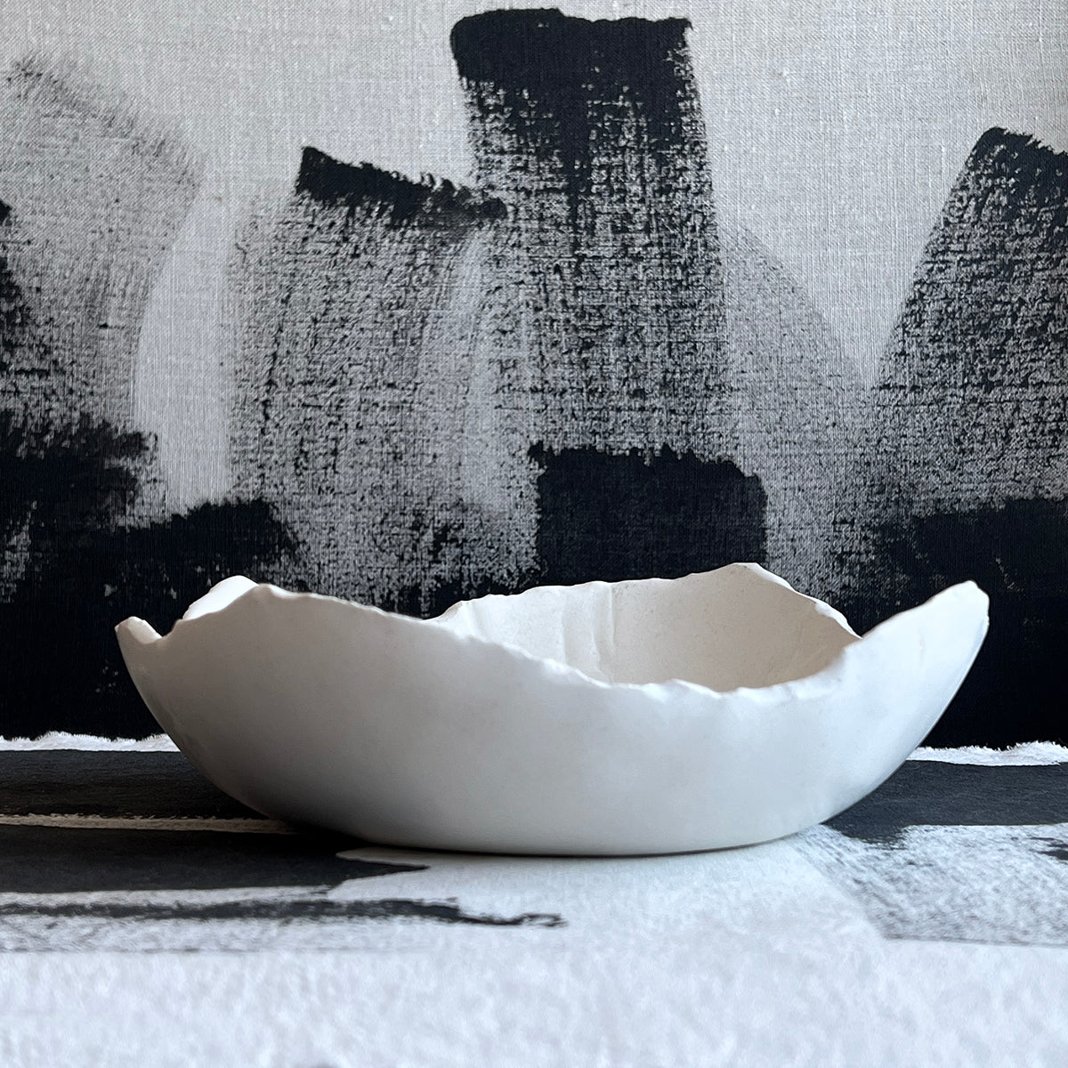 SHIN WON YOON White Stone Serving Bowl 8"