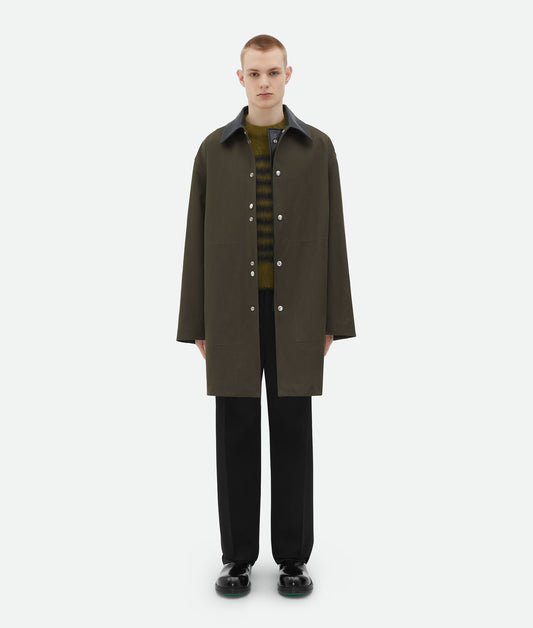 BOTTEGA VENETA Men Dense Cotton Twill Coat