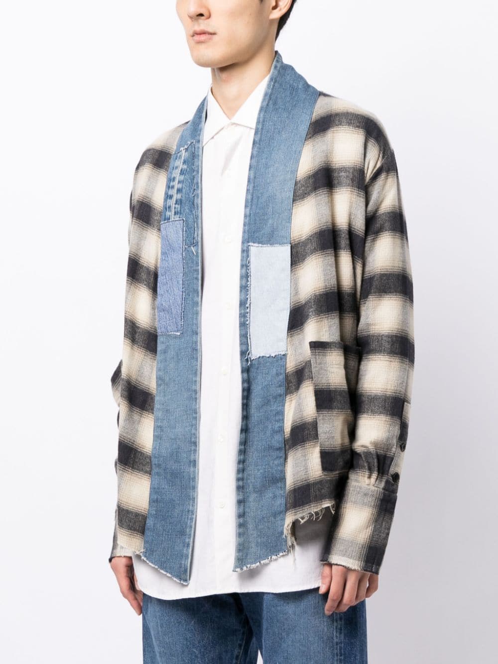 GREG LAUREN Men Plaid Studio Shirt