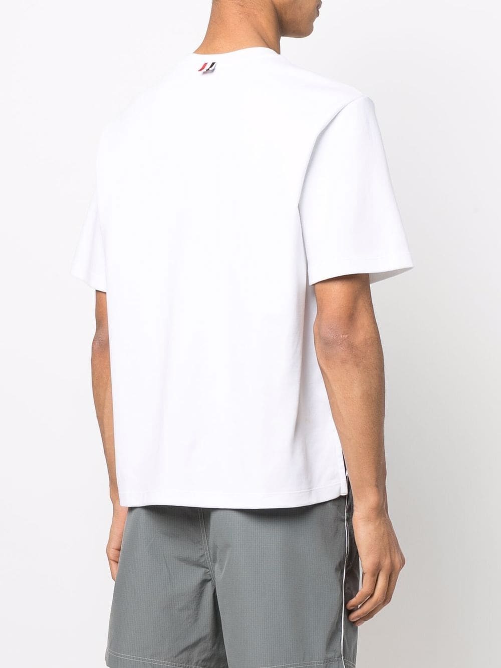 THOM BROWNE Men Oversized Short Sleeve Pocket Tee In Milano Cotton