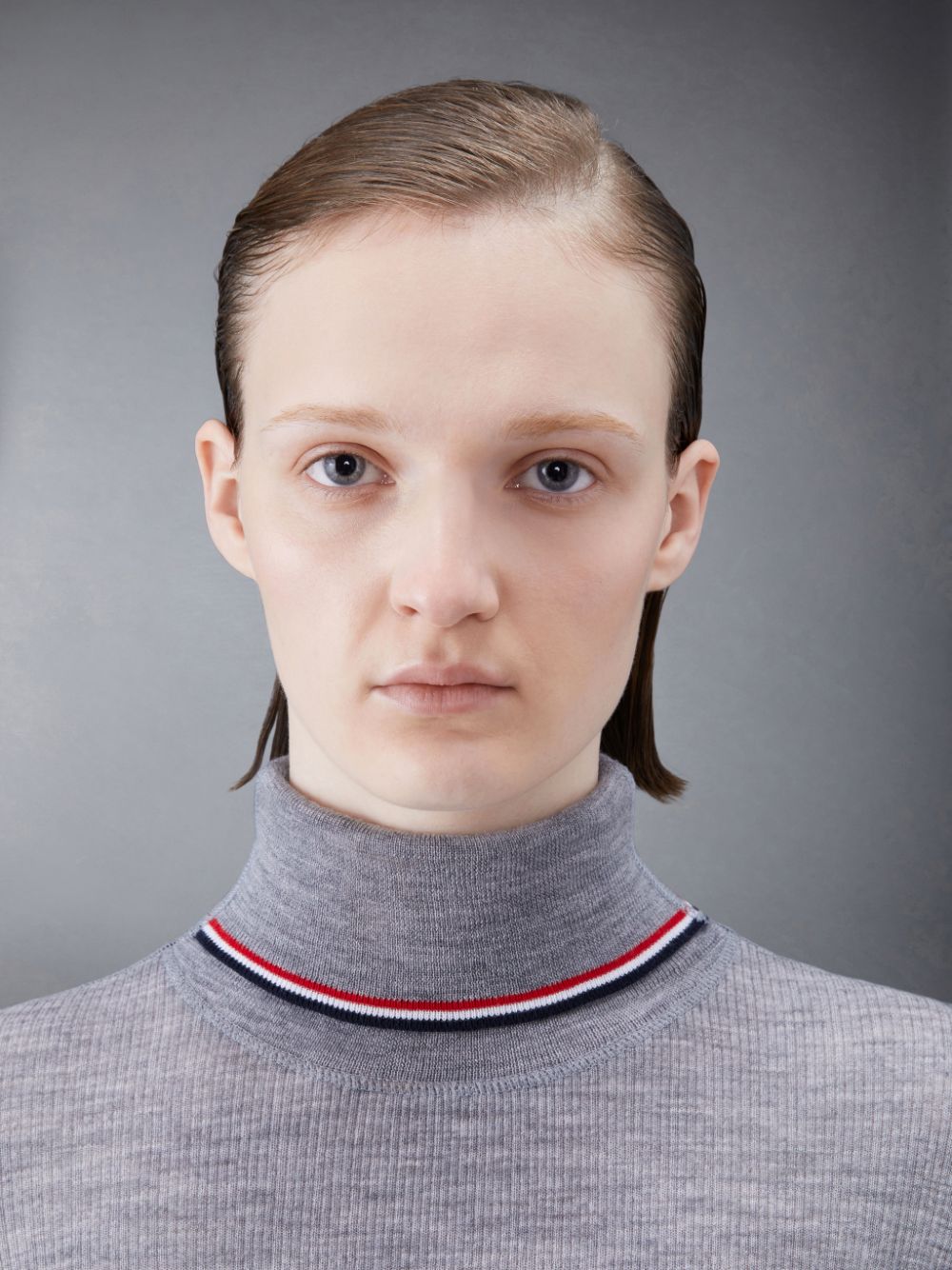 THOM BROWNE Women Rib Wool Longsleeve Turtleneck