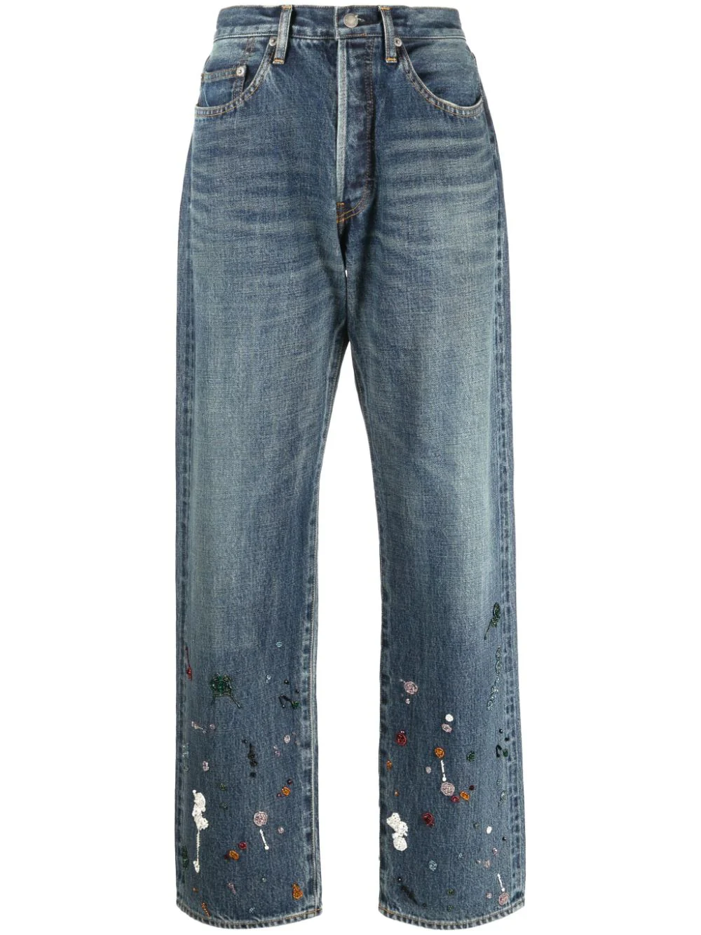 UNDERCOVER Women Color Beads Denim Pants