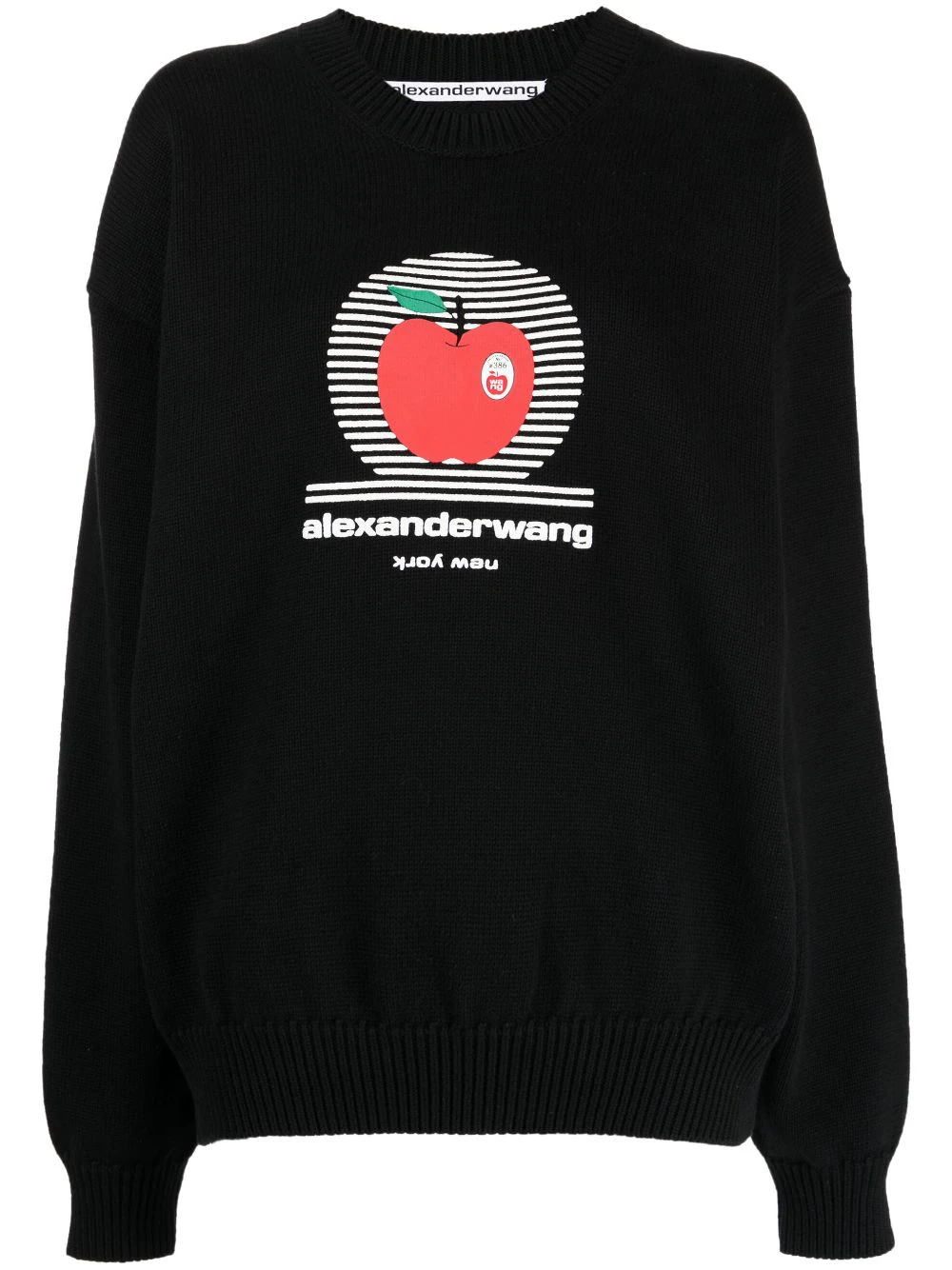 ALEXANDER WANG Women Pullover With NY Apple Puff Logo Crewneck