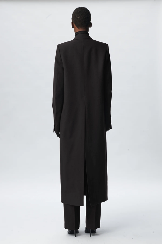 ANN DEMEULEMEESTER Women Lieke Straight Tailored Brushed Wool Coat