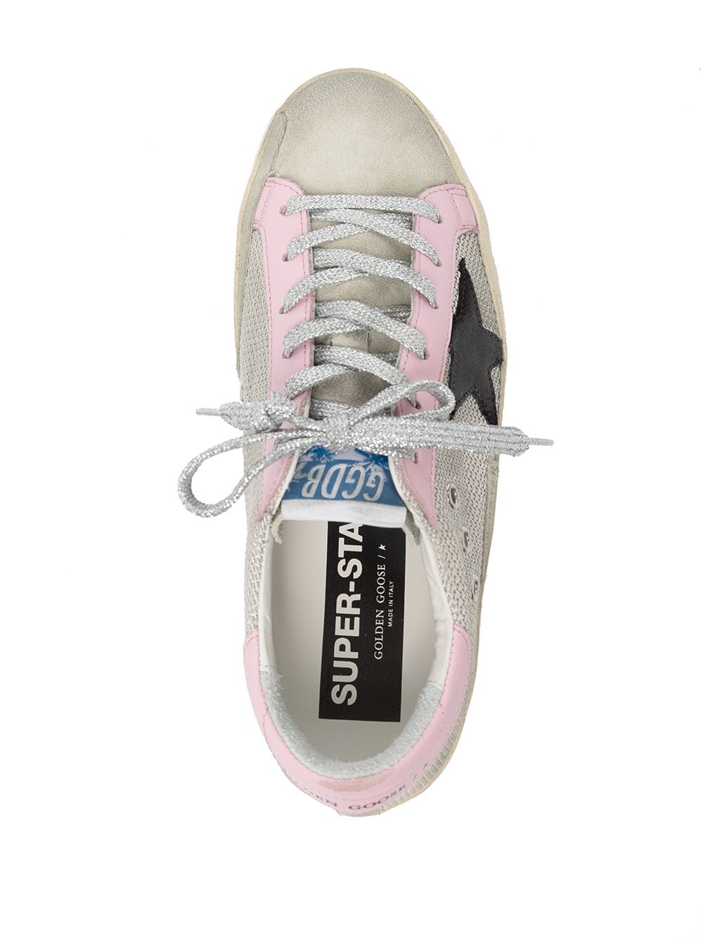 GOLDEN GOOSE WOMEN SUPER-STAR NET UPPER SUEDE STAR SNEAKERS