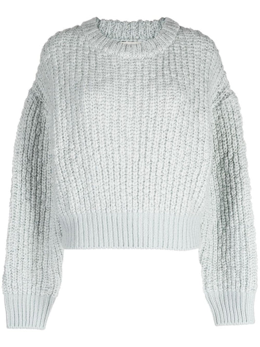 AMOMENTO Women Alpaca Crop Pullover