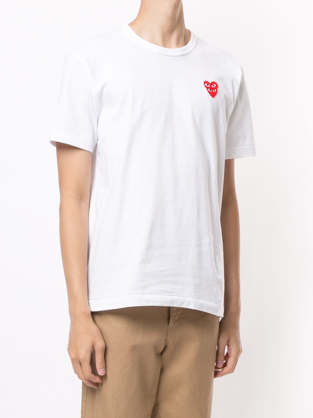 COMME des GARÇONS PLAY  Men Double Red Heart T-Shirt