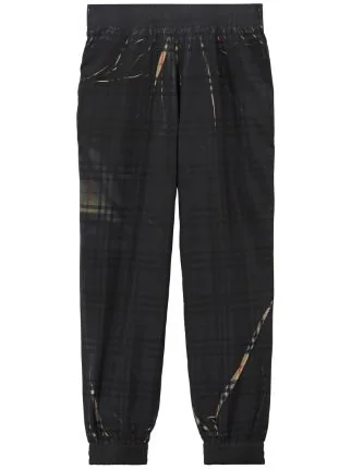 BURBERRY MEN Sliced Check Jogging Pants