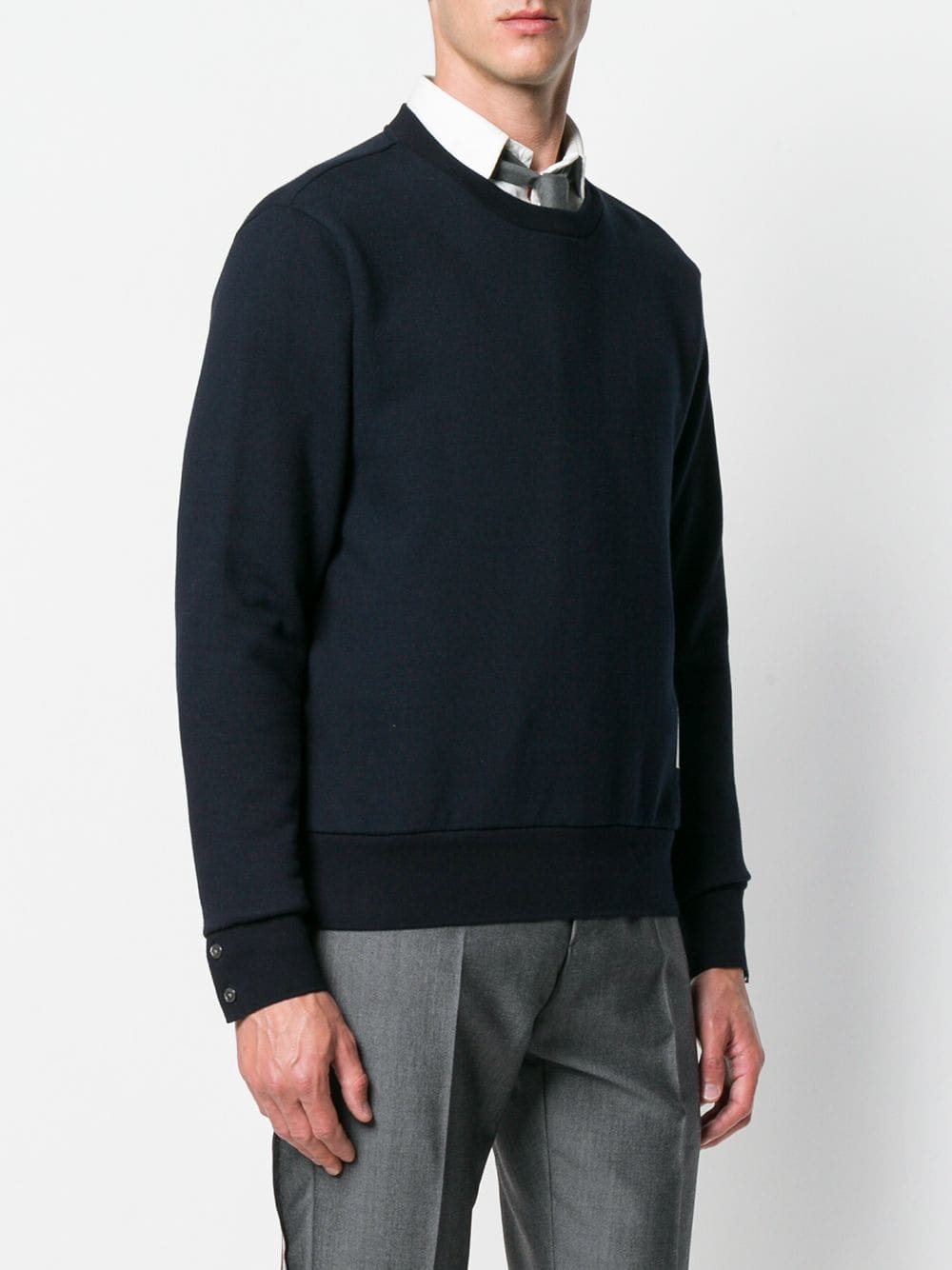 THOM BROWNE Men Classic Center Back Stripe Crewneck Pullover