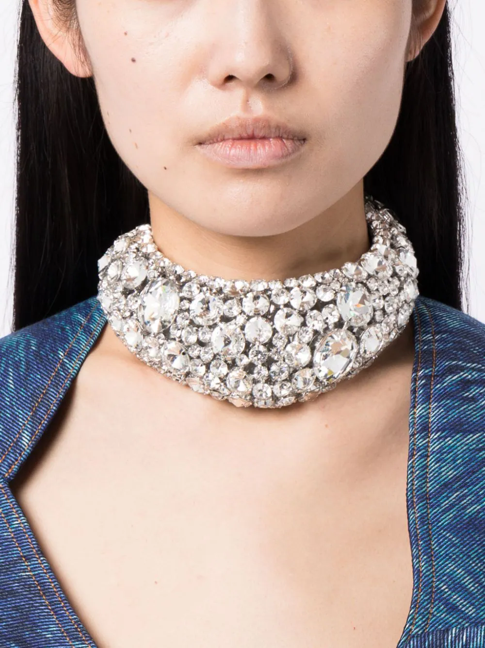 AREA Crystal Bone Choker