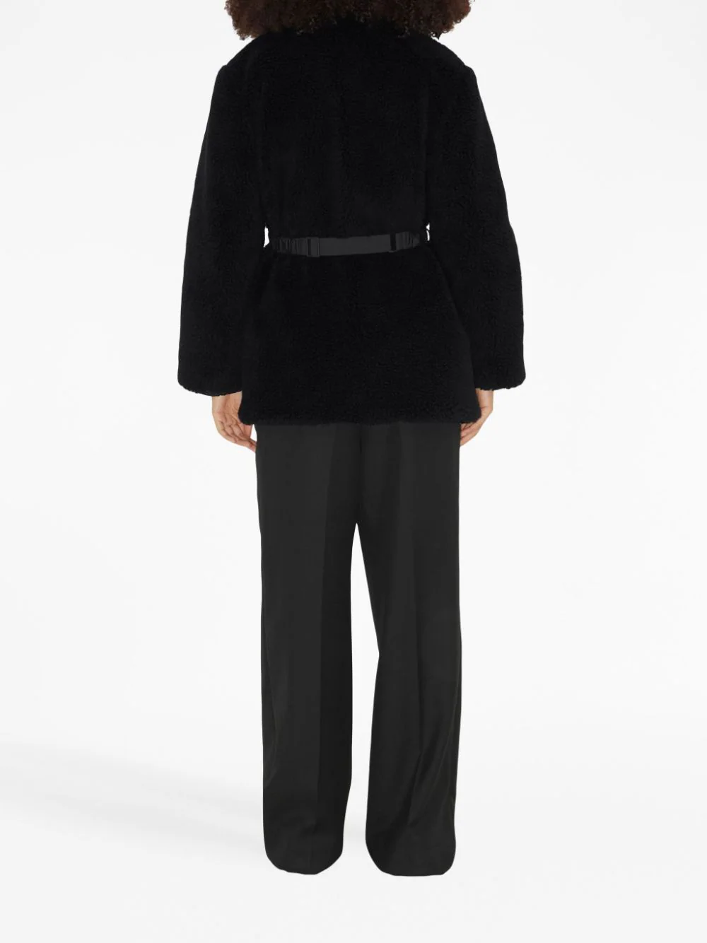 BURBERRY Women Belted Fleece Coat