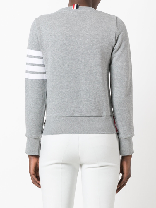 THOM BROWNE WOMENS CLASSIC SWEATSHIRT IN CLASSIC LOOP WITH ENGINEERED 4 BAR