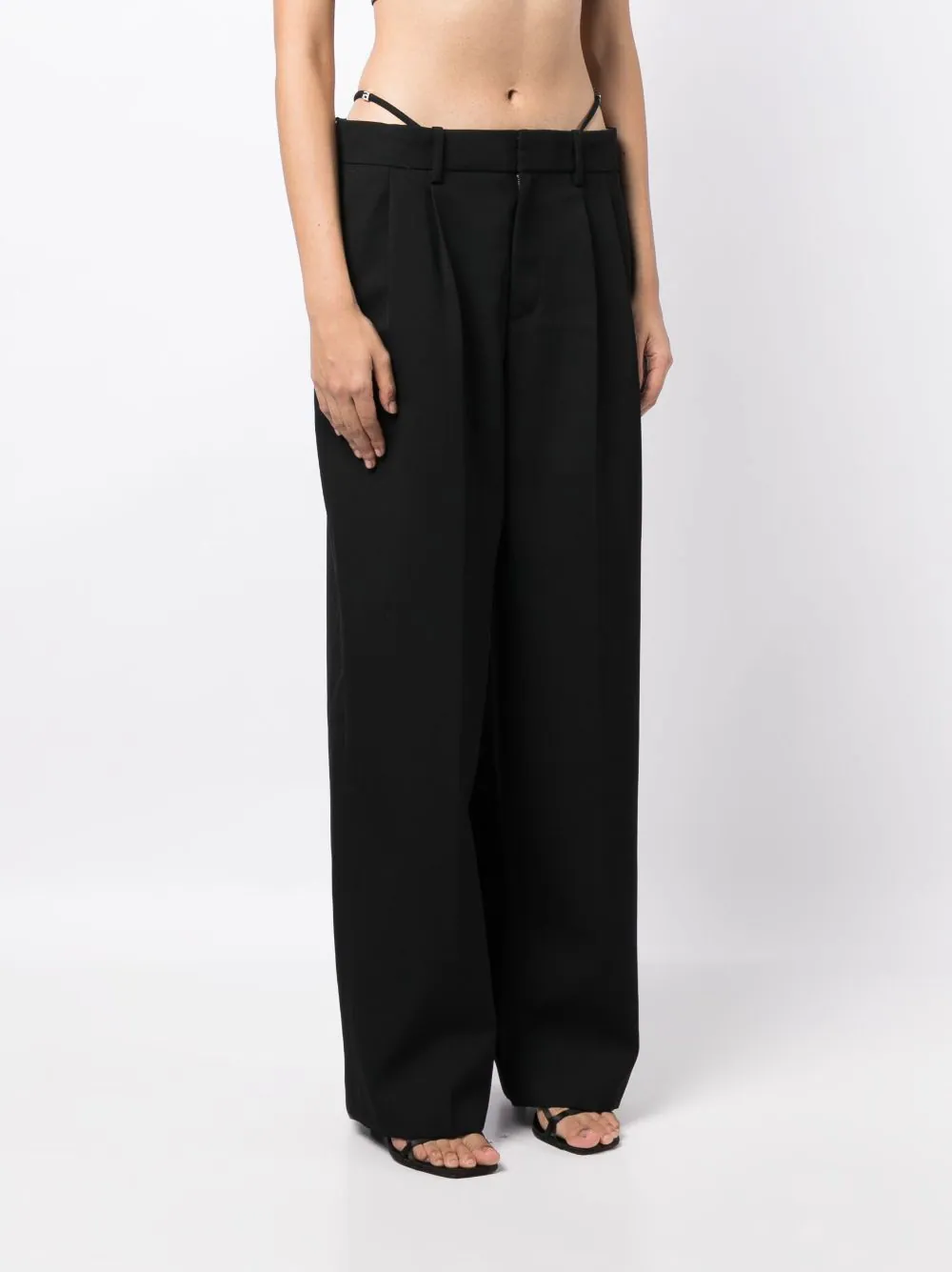 ALEXANDER WANG Women Low Waisted G-String Crystal Trim Trouser